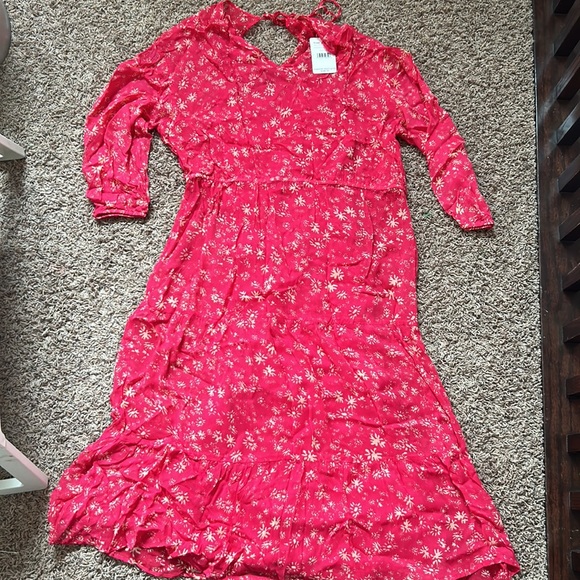 Free People Boho tiered Dress Raspberry Size small - Picture 2 of 9